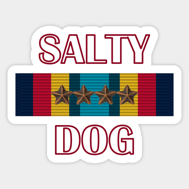 Navy Salty Dog Sea Service Ribbon Sticker by Sneek661